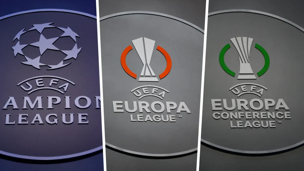 Europe : Logo ligue des champions - Europa League - Europa League conference